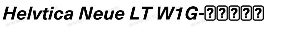 Helvtica Neue LT W1G字体转换